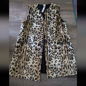 Chicos Women's Leopard Print Vest Size 3 (XL)